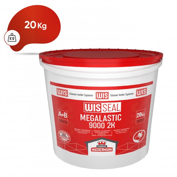 WISSEAL® MEGALASTIC 9000 2K Zwei Komponenten Hoch elastisches, Witterung und Uv beständige schnell trocknende, wasserundurchlässiges Zement- und Acryl basierende abdichtungsschlämme