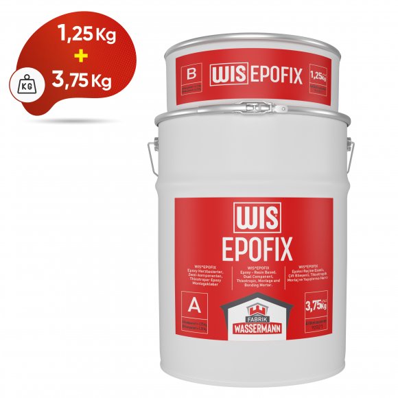 WIS® EPOFIX Epoxy - Resin Based, Dual Component, Thixotropic, Montage and Bonding Mortar