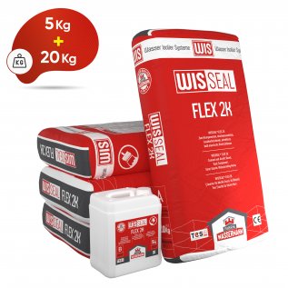 WISSEAL® FLEX 2K Zwei Komponenten, Hoch elastische druckwasserdichte, Mineralische rissüberbrückende, abriebfeste Dichtschlämme mit Kristallisierende Wirkstoffen